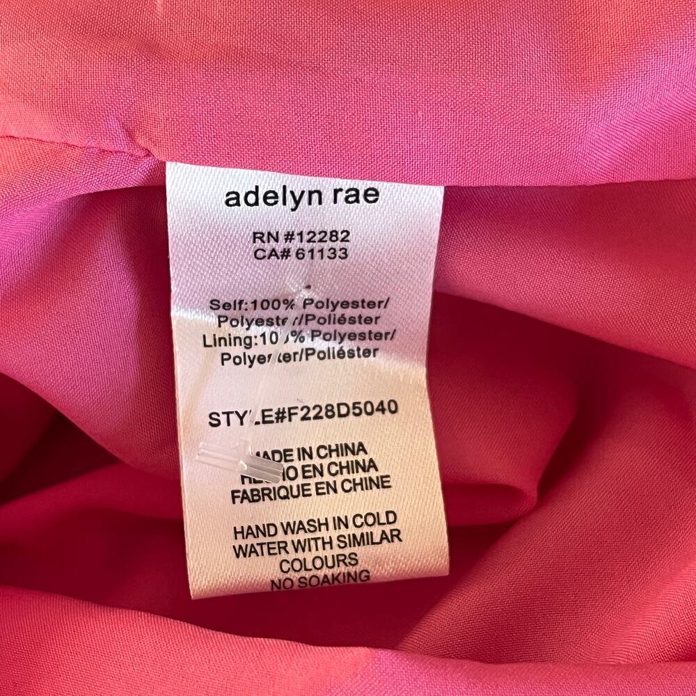 Adelyn Rae Mila Lace Floral Embroidered Mini Sheath Dress Red Pink - Picture 7 of 7